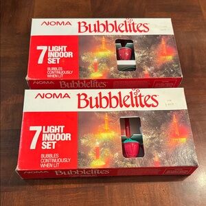 Christmas Tree Noma Bubblelites Indoor Light Set 2 Boxes New Decorations
